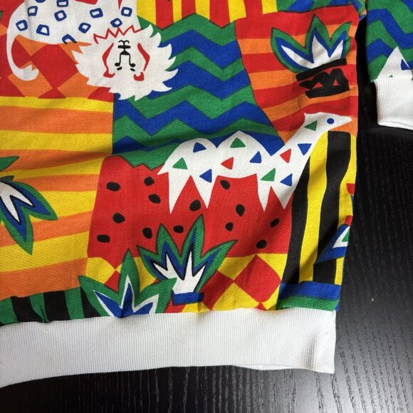 Vintage 80s Pretty Please Girls Kids Large L Pop Art Animal Crewneck Sweatshirt - Picture 8 of 10